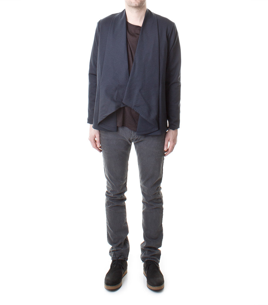 Draped one button jacket