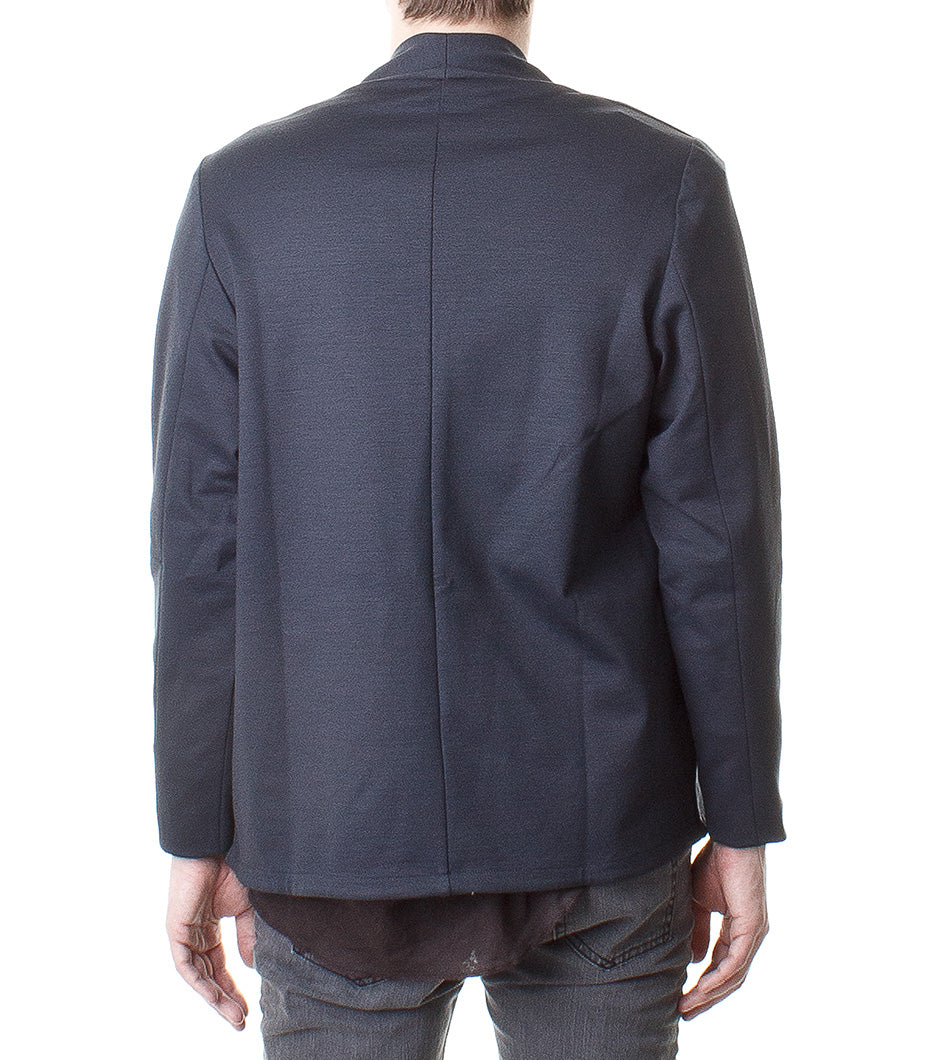 Draped one button jacket