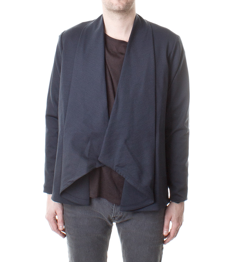 Draped one button jacket