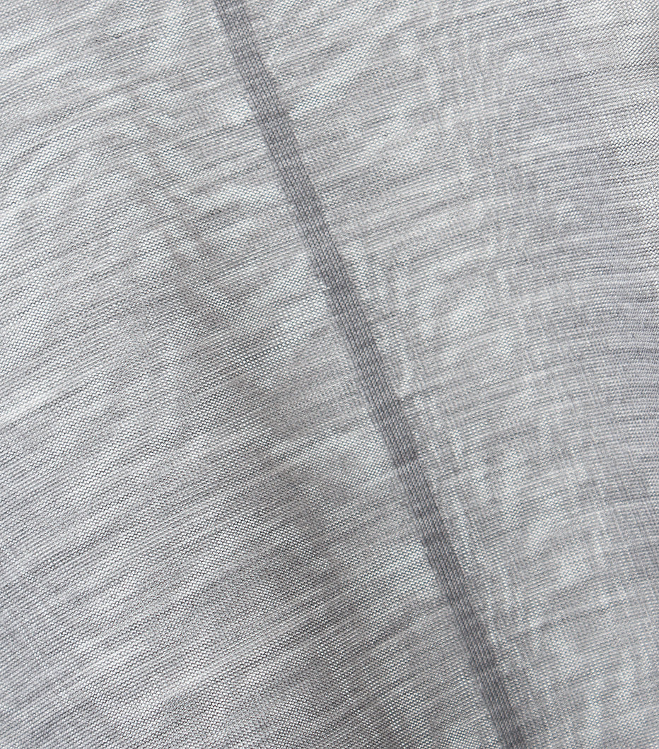 Draped sleeve silk top